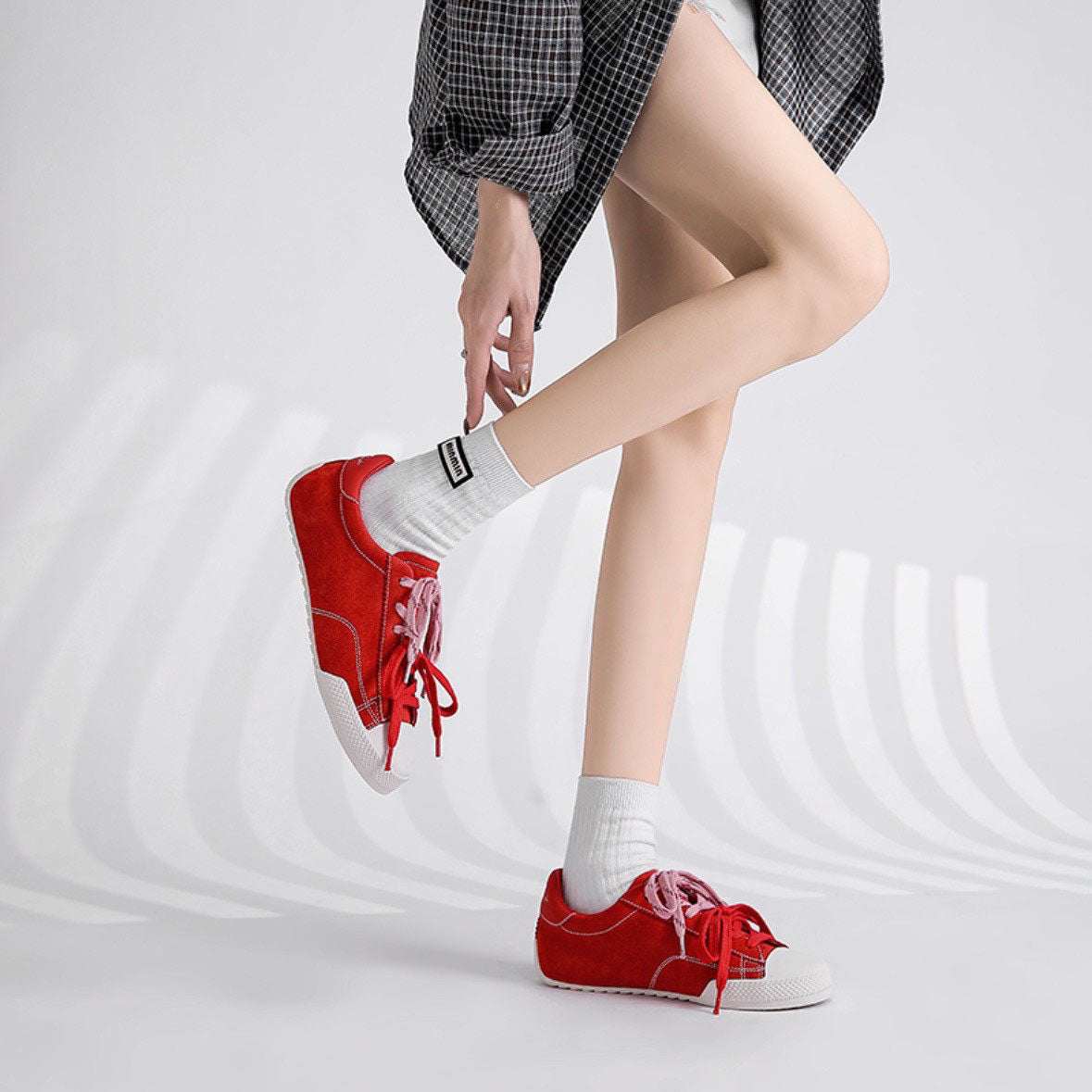 預售限定!童顏家|UnMark 糖霧雙綁帶德訓休閒鞋 3cm(D218)