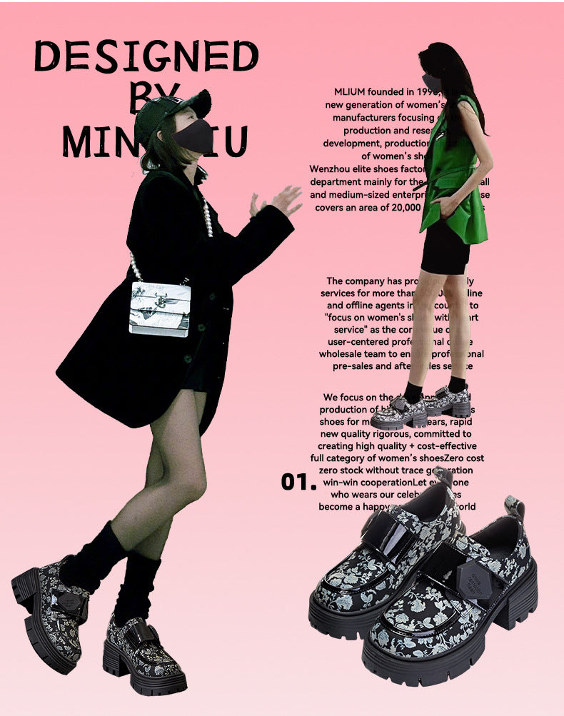 ¡Preventa limitada! Mocasines con estampado floral en blanco y negro: estilo nacional único, fusión perfecta de modernidad y tradición Entretejiendo arte de moda y tradición: mocasines florales de estilo nacional.