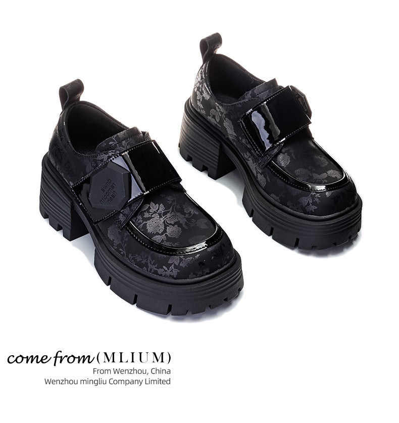 ¡Preventa limitada! Mocasines con estampado floral en blanco y negro: estilo nacional único, fusión perfecta de modernidad y tradición Entretejiendo arte de moda y tradición: mocasines florales de estilo nacional.