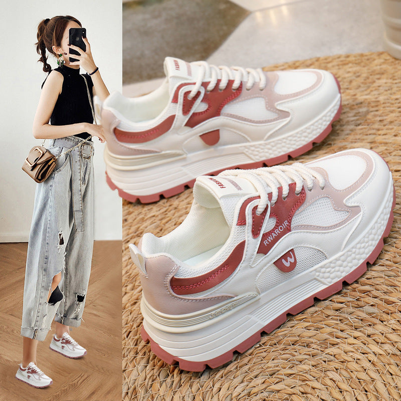 Comfortable Gray and Classic Red Dynamic Design Women s Casual Sports Shoes