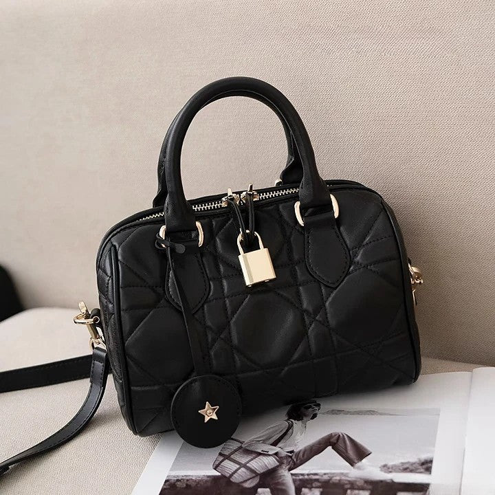 童顏家｜迷你菱格波士頓包