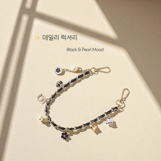 韓國甜美串飾鍊條手鍊吊飾系列｜Black & Pearl Mood / Spotlight On / Pink Moment / Warm Vibes