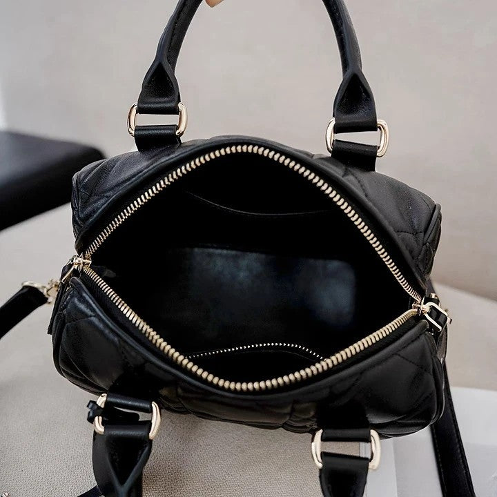 童顏家｜迷你菱格波士頓包