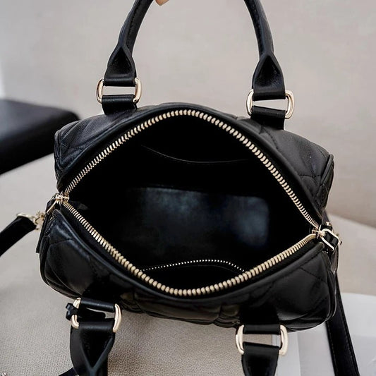 童顏家｜迷你菱格波士頓包