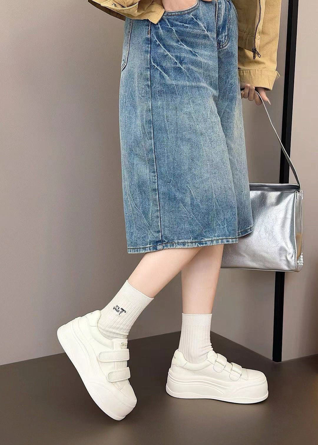 預售限定！F111｜韓國真皮清新雙帶厚底休閒鞋