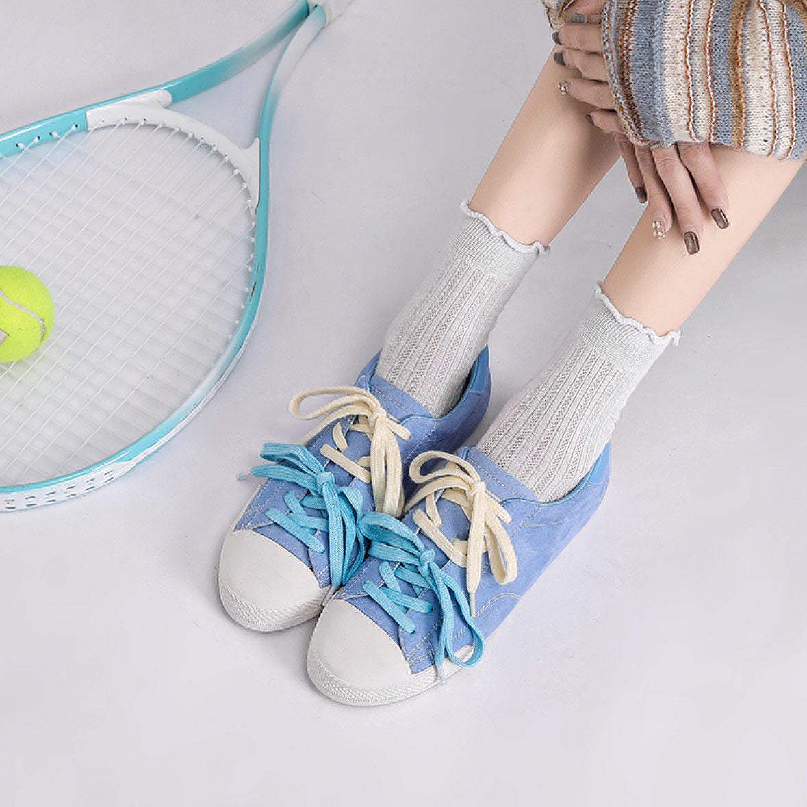 預售限定！童顏家｜UnMark 糖霧雙綁帶德訓休閒鞋 3cm（D218）