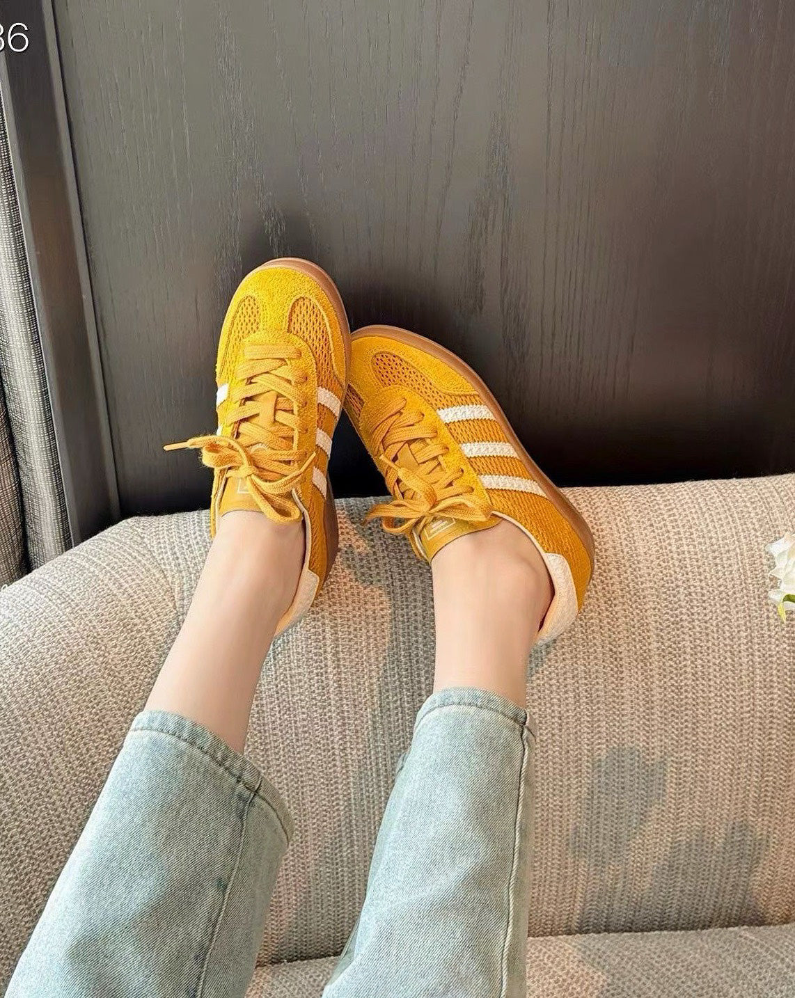 童顏家｜UnMark 撞色網布德訓休閒鞋 經典三色 3cm（D214）