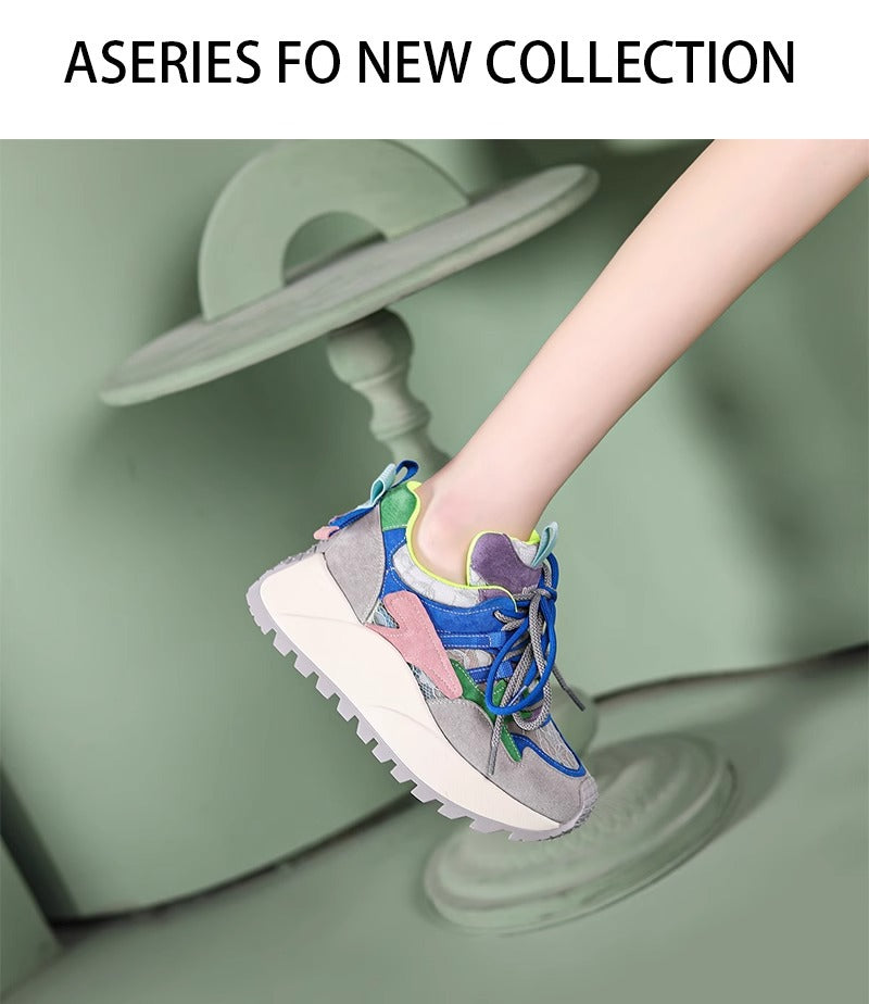 Pre-sale limited! [Tongyanjia’s colorful and fashionable dad shoes🌈] Interesting color combination | Vibrant and energetic👟No. 92301