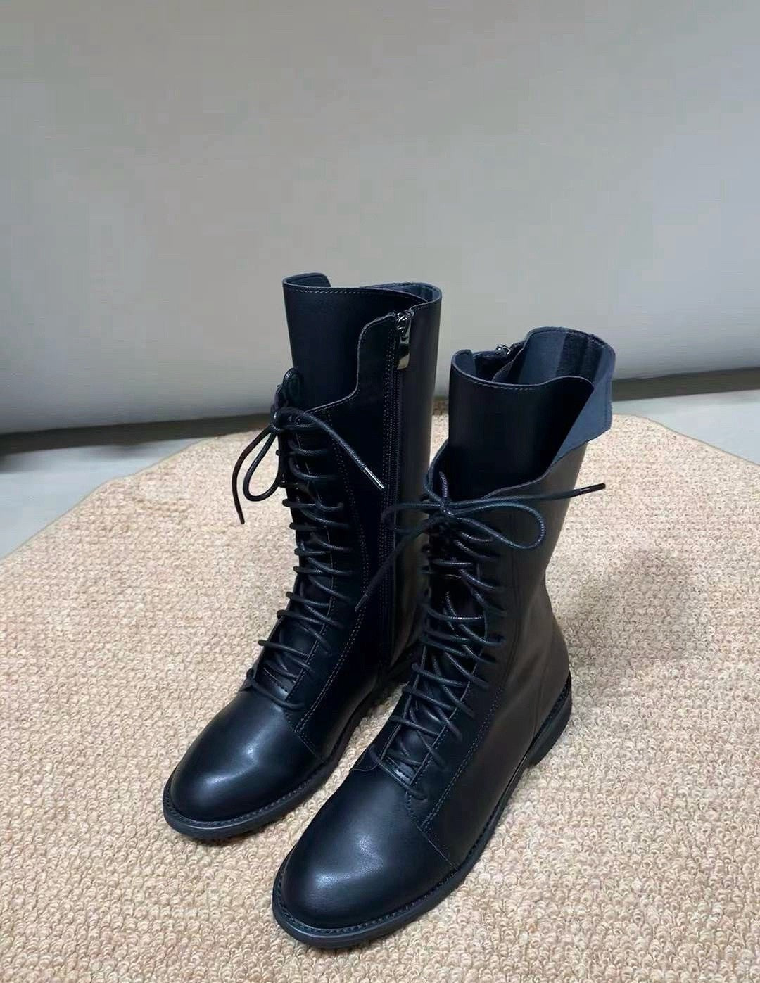 俐落窄筒綁帶中筒靴 S634 商品圖 6