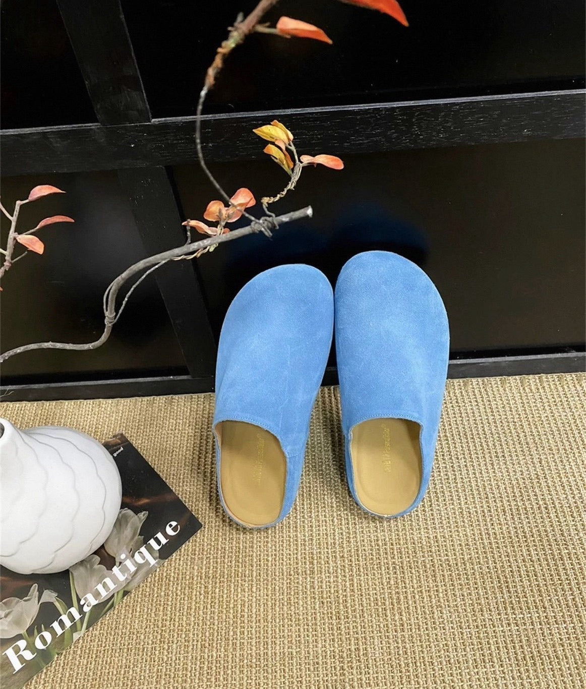 牛麂皮圓頭厚底包頭穆勒鞋 S638 商品圖 7