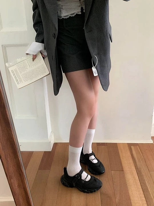 Sporty Mary Jane 厚底混搭瑪莉珍鞋｜黑/灰/米
