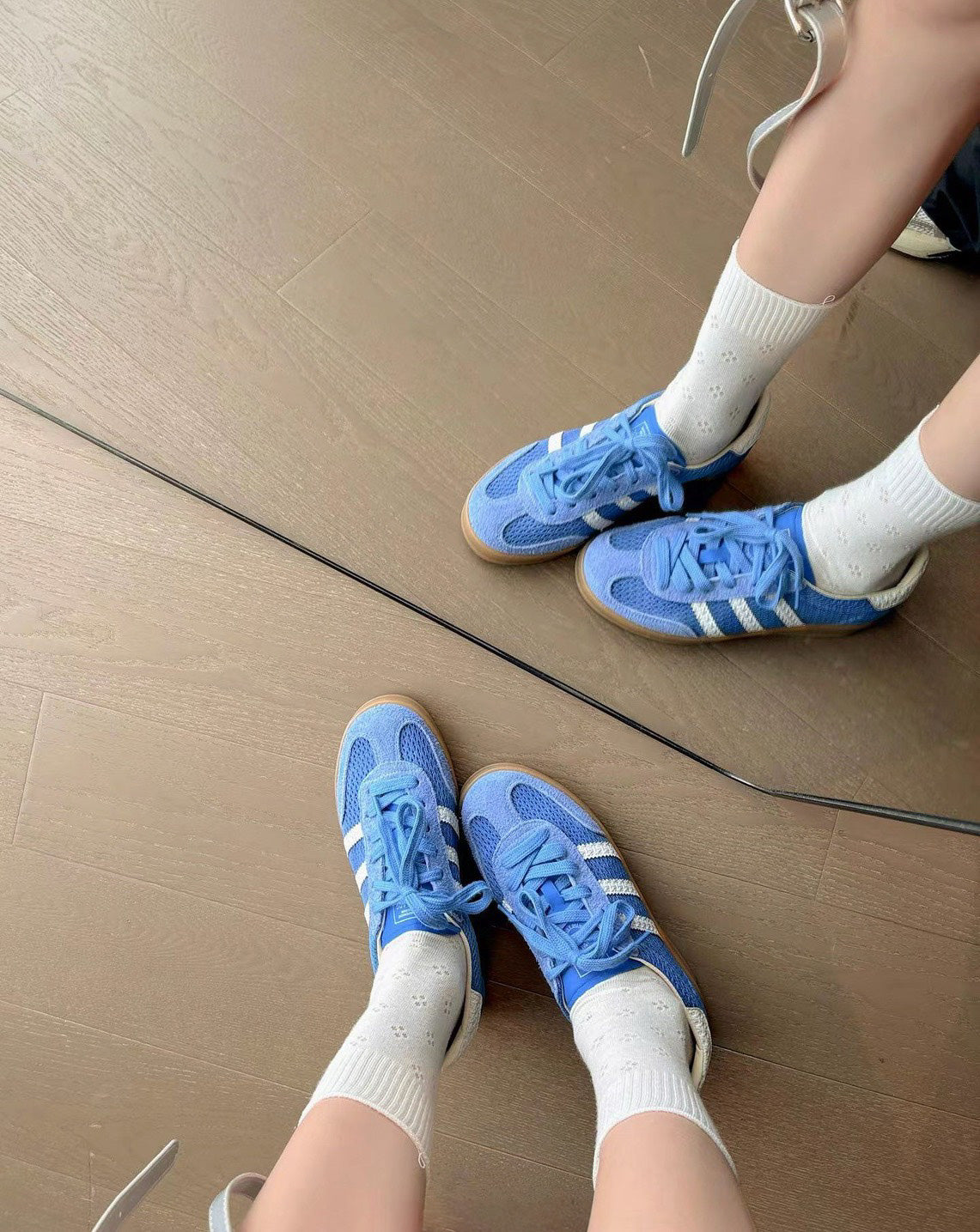 童顏家｜UnMark 撞色網布德訓休閒鞋 經典三色 3cm（D214）