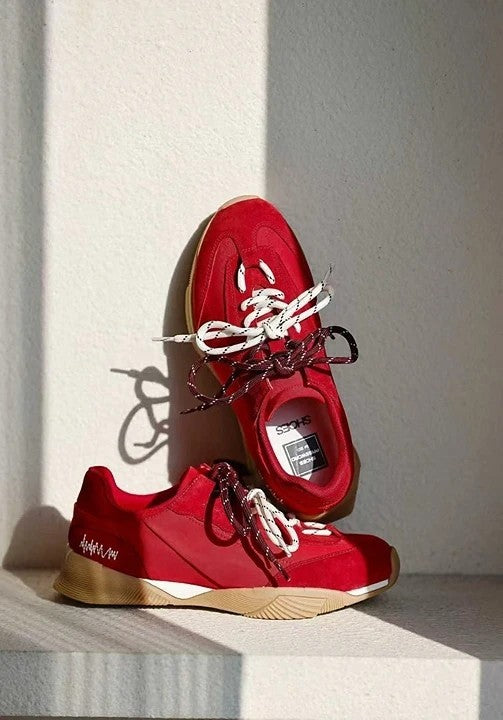 預售限定！F110｜韓國復古撞色真皮休閒鞋