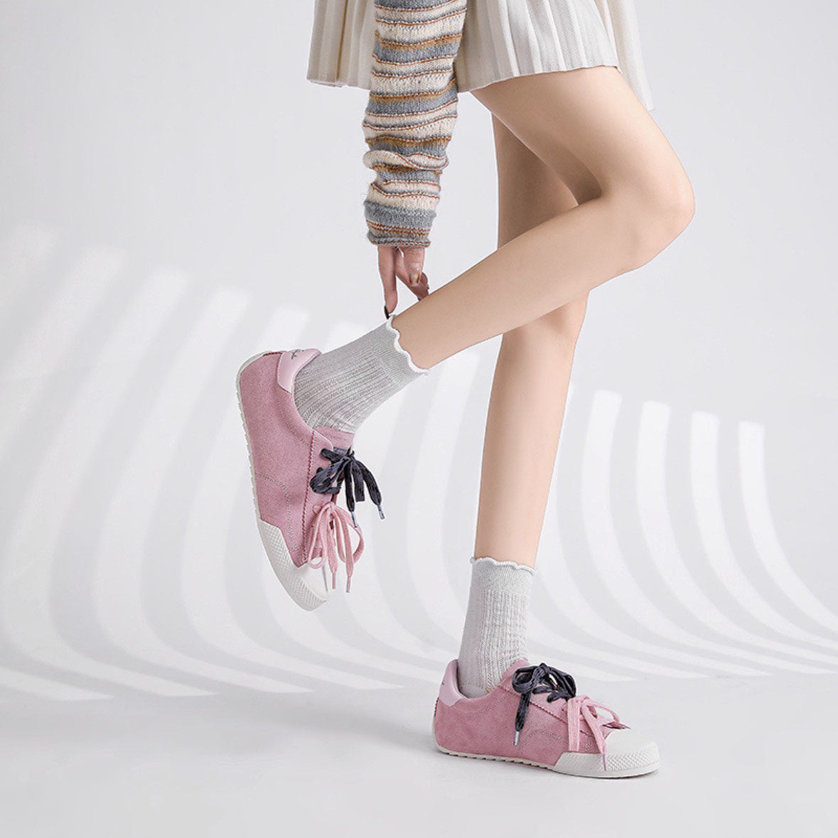 預售限定！童顏家｜UnMark 糖霧雙綁帶德訓休閒鞋 3cm（D218）