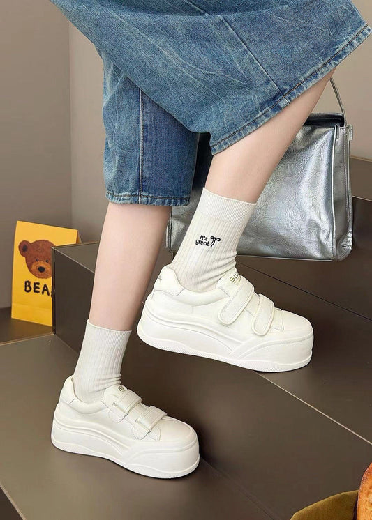 預售限定！F111｜韓國真皮清新雙帶厚底休閒鞋